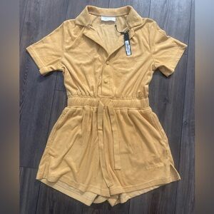 Myra Swim Elwick Playsuit Romper Bisque Terry Cover Up NWT Women’s Small
